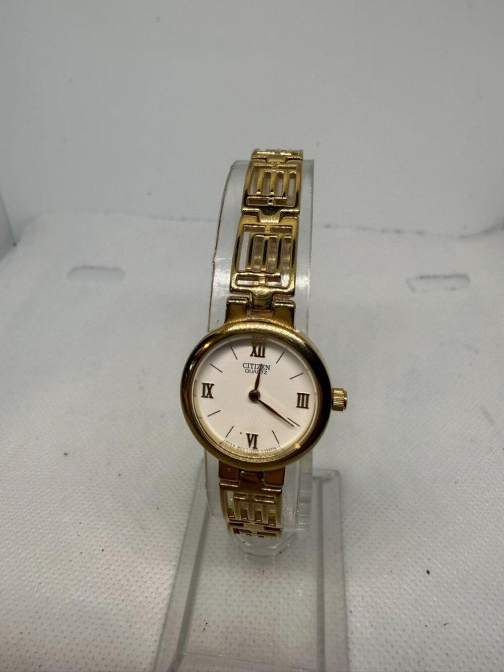 Citizen Ladies Gold-Tone White Roman Numeral Minimalist Quartz Watch 5920-K00174